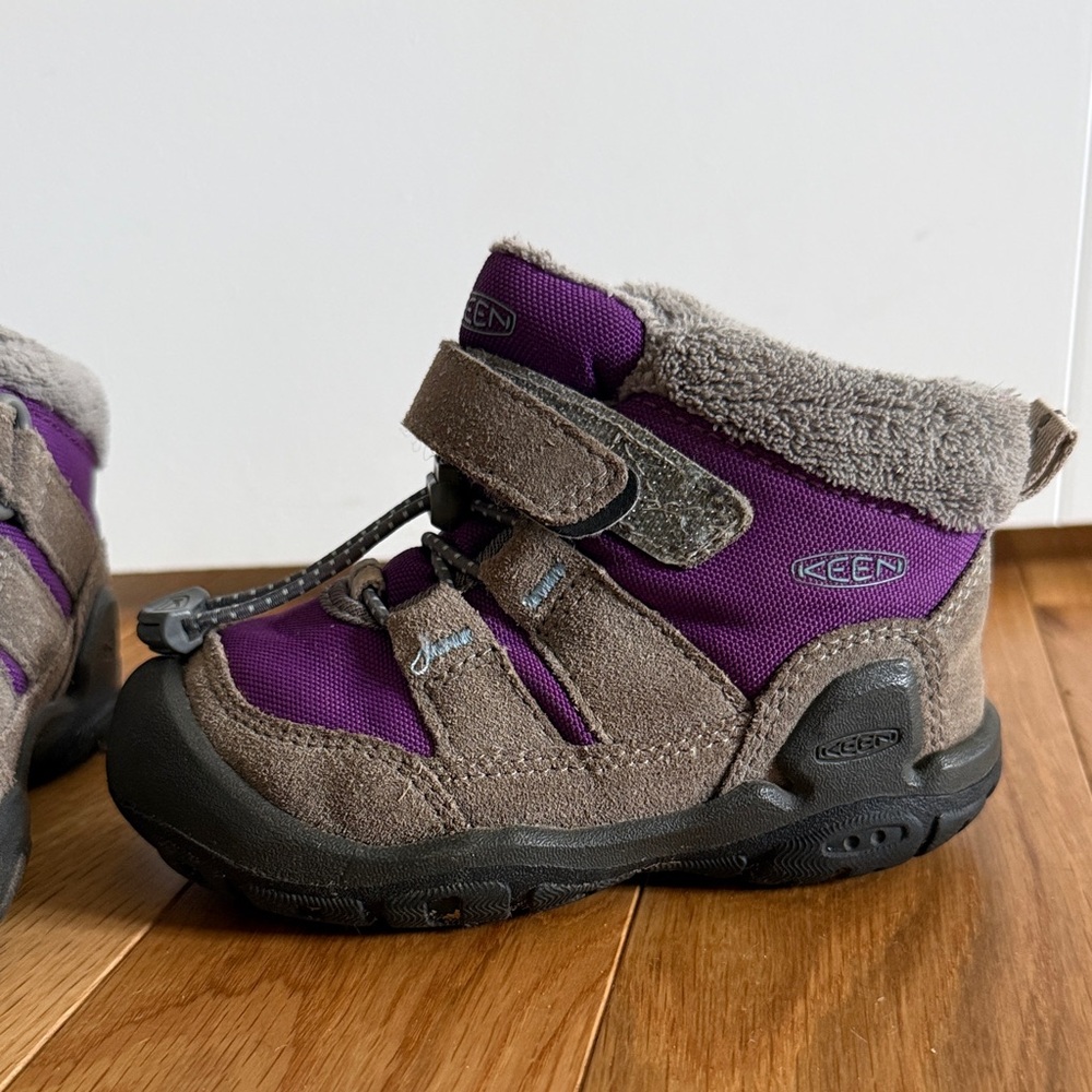 Keen Kids' Purple and Tan Adventure Boots